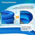 IDEASURE Pool Pump Replacement Hose, 1.25 x 41 Inch Above Ground Pool Hose Compatible with In tex Filter Pump 607, 637, 3 pack 1 1/4 Pool Hoses Replacement Include 6 Hose Clamps