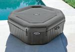 INTEX 28433EP PureSpa Bubble Deluxe Spa Set: Includes Energy Efficient Spa Cover – 120 Bubble Jets – Octagonal Design – 4 Person Capacity – 71" x 71" x 28"