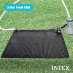 Intex 47'x47' Solar Pool Water Heater Mat for 8,000 Gallon Above Ground Swimming Pool with Hose Attachment 2 Adaptors and Bypass Valve, Black (3-Pack)