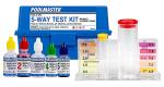 Poolmaster 22260 5-Way Swimming Pool or Spa Water Chemistry Test Kit with Case, Essential Collection