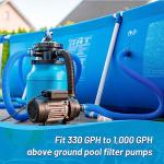 IDEASURE Pool Pump Replacement Hose, 1.25 x 41 Inch Above Ground Pool Hose Compatible with In tex Filter Pump 607, 637, 3 pack 1 1/4 Pool Hoses Replacement Include 6 Hose Clamps