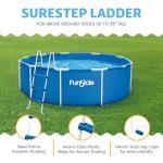 Funsicle 36" SureStep Pool Ladder, for Above Ground Swimming Pools, Blue & White