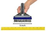 Poolmaster 5-Inch Stainless Steel Pool Algae Detail Brush, Heavy-Duty Aluminum Back, for Gunite Concrete Pools and Spas, Small Narrow Head for Corners, Steps and Tight Areas