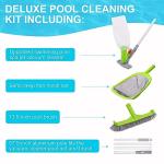 Sepetrel Deluxe Swimming Pool Cleaning Kit with Spa Jet Vacuum Cleaner,Brush, Semi-deep Skimmer Net & Adjustable 57.5-inch Pole,Ideal for Cleaning Above Ground,Inflatable Pools