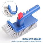 Sepetrel Pool Brush Head for Cleaning Walls,Steps & Corners,Rotatable Hand Scrub Brushes,for Inground/Above Ground Swimming Pool,Spa, Bathroom, Hot Tub, Kitchen