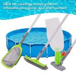 Sepetrel Deluxe Swimming Pool Cleaning Kit with Spa Jet Vacuum Cleaner,Brush, Semi-deep Skimmer Net & Adjustable 57.5-inch Pole,Ideal for Cleaning Above Ground,Inflatable Pools