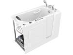 ANZZI Walk In Tub 26'' x 53'', Right Drain Bathtub in White with 15 Whirlpool Jets for Bubble Massage | Soaking Walk In Tub with Waterfall Tub Filler Faucet and Handheld Shower Sprayer - AMZ5326RWD