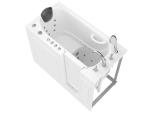 ANZZI Walk In Tub 26'' x 53'', Right Drain Bathtub in White with 15 Whirlpool Jets for Bubble Massage | Soaking Walk In Tub with Waterfall Tub Filler Faucet and Handheld Shower Sprayer - AMZ5326RWD