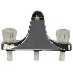 Danco Mobile Home RV Tub Shower Center-Set Faucet, 8 inch, 2-Handle, Chrome with Clear Acrylic Handles (33156X)