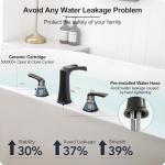 HOIGY Waterfall Bathtub Faucet Oil Rubbed Bronze, Brass Bath Tub Faucet Set 3 Hole, 8 Inch High Flow Roman Tub Faucet, 2 Handle Deck Mount Bathtub Faucets Widespread with Water Hose for Farmhouse