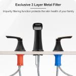 HOIGY Waterfall Bathtub Faucet Oil Rubbed Bronze, Brass Bath Tub Faucet Set 3 Hole, 8 Inch High Flow Roman Tub Faucet, 2 Handle Deck Mount Bathtub Faucets Widespread with Water Hose for Farmhouse