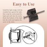 2 Pcs Pool Light Wedge Part #132, Swimming Pool Light Wedge Fixes Broken Swimming Pool Niche, Fits All Pool Lighting Fixtures, Easy Setup, Non-Rust, Durable, UV-Resistant, Above Ground, Inground Pool