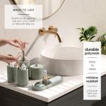 Clara Clark Sage Green Bathroom Set - Bathroom Accessories Set, 19PC Bathroom Accessory Set, Bathroom Sets with Shower Curtain Set, Soap Dispenser & Toothbrush Holder