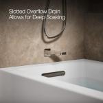 Kohler K-20202-LA Underscore 60" Soaking Bathtub for Three Wall Alcove Installation with Left Drain and 68 Gallon Water Capacity - White