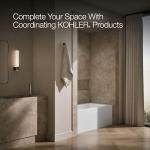 Kohler K-20202-LA Underscore 60" Soaking Bathtub for Three Wall Alcove Installation with Left Drain and 68 Gallon Water Capacity - White