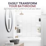 Noah William Home White Acrylic Tub Wall Surround D32 x W60 x H58 - Waterproof, Easy-to-Install, Includes Two Shelf Units - Bathtub Wall Surround Panels, Vertical Pattern, Dynamic Shelves