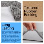 GORILLA GRIP Bath Rug Mat 30x20, Thick Soft Absorbent Chenille, Quick Dry Microfiber Mats, Rubber Backing Washable Shower Floor Rugs, US Designed Bathroom Bathmat Home Decor Accessories, Grey