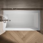 Kohler K-20202-LA Underscore 60" Soaking Bathtub for Three Wall Alcove Installation with Left Drain and 68 Gallon Water Capacity - White