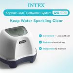 Intex Krystal Clear Saltwater Pool Chlorine System for Above Ground Pools up to 4,500 Gallons, Pool Cleaner with Automatic Timer and Self Cleaning