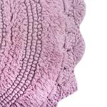 DII Crochet Collection Reversible Bath Mat, Small Oval, 17x24, Mauve