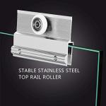 ELEGANT Bypass Sliding Bathtub Shower Door 60" W x 57.4" H, Semi-Frameless Sliding Shower Door, 1/4'' Frosted Glass, Chrome Finish Tub Door