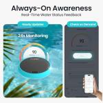 AIPER HydroComm Smart Pool Monitor, 24/7 Automatic Water Testing for Pools, Hot Tubs & Spas, 5-in-1 Accurate Digital Tester, App Control, Customized Optimization Tips, Blue