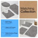 GORILLA GRIP Bath Rug Mat 30x20, Thick Soft Absorbent Chenille, Quick Dry Microfiber Mats, Rubber Backing Washable Shower Floor Rugs, US Designed Bathroom Bathmat Home Decor Accessories, Grey