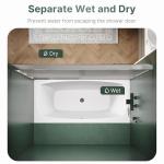 ELEGANT Bypass Sliding Bathtub Shower Door 60" W x 57.4" H, Semi-Frameless Sliding Shower Door, 1/4'' Frosted Glass, Chrome Finish Tub Door