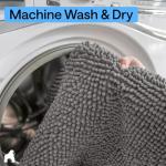 GORILLA GRIP Bath Rug Mat 30x20, Thick Soft Absorbent Chenille, Quick Dry Microfiber Mats, Rubber Backing Washable Shower Floor Rugs, US Designed Bathroom Bathmat Home Decor Accessories, Grey