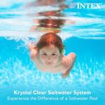 Intex Krystal Clear Saltwater Pool Chlorine System for Above Ground Pools up to 4,500 Gallons, Pool Cleaner with Automatic Timer and Self Cleaning