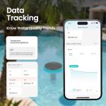 AIPER HydroComm Smart Pool Monitor, 24/7 Automatic Water Testing for Pools, Hot Tubs & Spas, 5-in-1 Accurate Digital Tester, App Control, Customized Optimization Tips, Blue