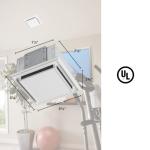 Broan-Nutone 682 Duct-Free Ventilation Fan, White Square Ceiling or Wall Exhaust Fan with Plastic Grille