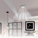 Broan-NuTone AE80LK Ventilation with LED CleanCover and Roomside Installation, ENERGY STAR Certified, 80 CFM, 0.7 Sones, White