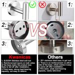 6 Pieces Brushed Nickel Bathroom Hardware Accessories Set Hand Towel Ring 16&23.6 inch Round Towel Bar Silver Toilet Paper Holder Towel Hooks 2 Pieces SUS 304 Stainless Steel,Heavy Duty,Wall Mounted