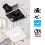 Broan-NuTone AE80LK Ventilation with LED CleanCover and Roomside Installation, ENERGY STAR Certified, 80 CFM, 0.7 Sones, White