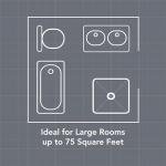 Broan-NuTone AE80LK Ventilation with LED CleanCover and Roomside Installation, ENERGY STAR Certified, 80 CFM, 0.7 Sones, White