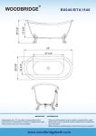 WOODBRIDGE All Inclusive Package 59" Heavy Duty AcrylicDouble Slipper Clawfoot Bath Tub with Polished Gold Feet+PG Drain &Overflow +PG Faucet