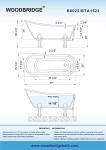 WOODBRIDGE 59" Heavy Duty Acrylic Slipper Clawfoot Bath Tub with Polished Gold Feet + Polished Gold Drain &Overflow