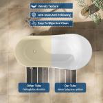 67" Clawfoot Bathtub, Heavy Duty Acrylic Slipper Tub, Complete with Feet, Drain & Overflow System, Freestanding Soaking Bath with Vintage Design