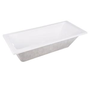 Kingston Brass XVTPN593017 59-Inch Acrylic Drop-In Tub with Reversible Drain Hole, White