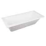 Kingston Brass XVTPN593017 59-Inch Acrylic Drop-In Tub with Reversible Drain Hole, White
