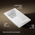 Kohler 25832-0 Avec® 60" x 36" drop-in bath, White