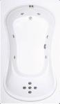 72 in. x 42in. Acrylic Rectangular Drop-In Whirlpool Bathtub with Reversible Drain in White