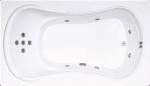 72 in. x 42in. Acrylic Rectangular Drop-In Whirlpool Bathtub with Reversible Drain in White