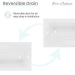 Swiss Madison Voltaire 54" x 30" Reversible Drain Drop-In Bathtub