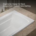 Kohler 1123-0 Archer® 60" x 32" drop-in bath, White