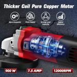 Revvstark 7.5-Amp 4.5" Electric Angle Grinder