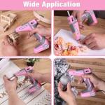 WORKPRO Pink Cordless Hot Glue Gun Kit