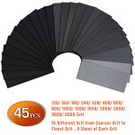 Atosun 45PCS Wet Dry Sandpaper Assortment