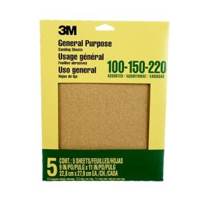 3M Assorted Grit Aluminum Oxide Sandpaper Set